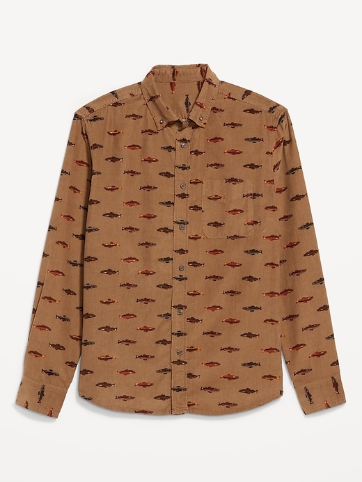 Image number 4 showing, Classic Fit Everyday Printed Corduroy Shirt