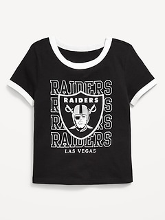 Las Vegas Raiders Fitted Graphic Ringer T-Shirt for Girls