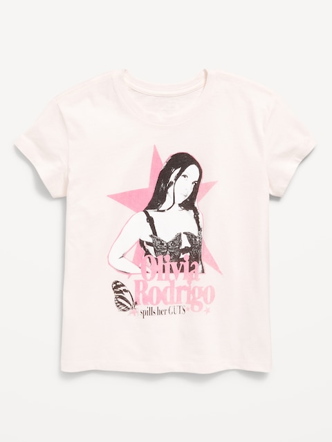 Olivia Rodrigo™ Graphic T-Shirt for Girls - Sea Salt