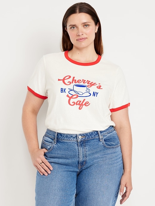 Image number 7 showing, EveryWear Graphic Ringer T-Shirt