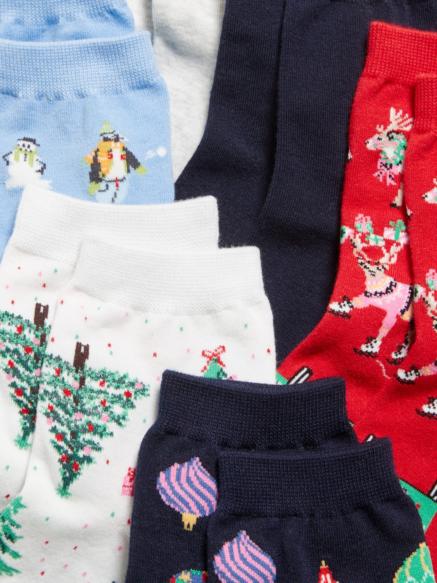 Novelty Quarter Crew Socks 6-Pack for Women