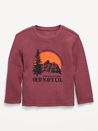 Image number 1 showing, Long-Sleeve Logo-Graphic Thermal Knit T-Shirt for Toddler Boys