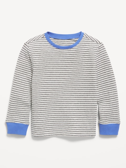 Printed Long-Sleeve T-Shirt for Toddler Boys - Blue Stripe