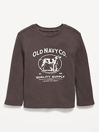 Image number 1 showing, Long-Sleeve Logo-Graphic Thermal Knit T-Shirt for Toddler Boys