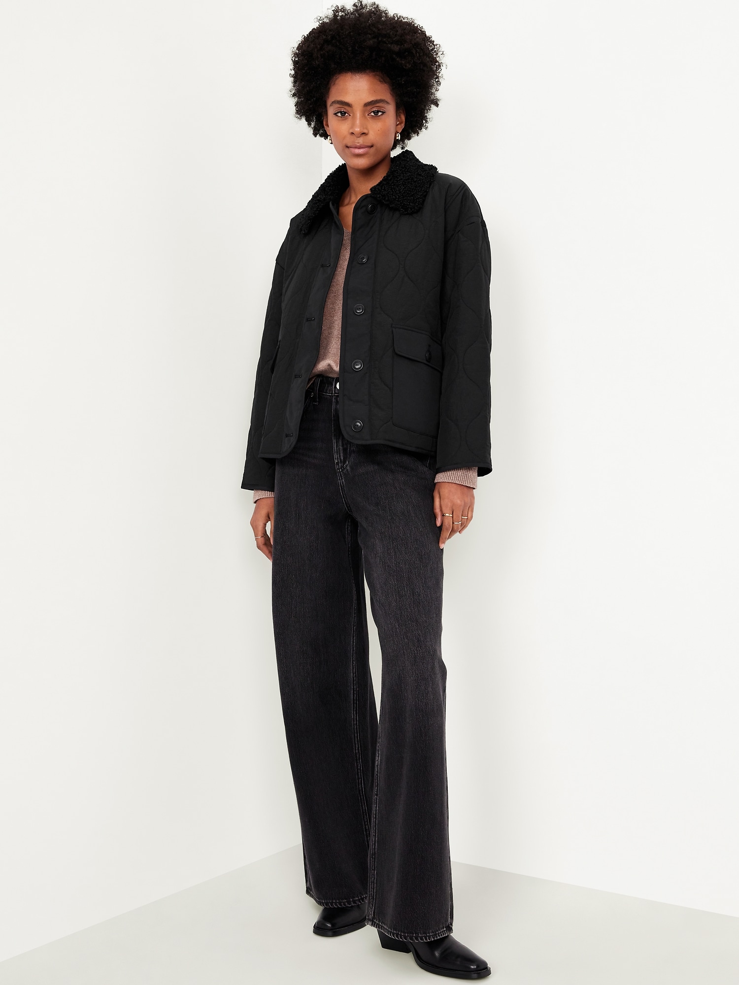 Quilted Nylon Jacket | Old Navy