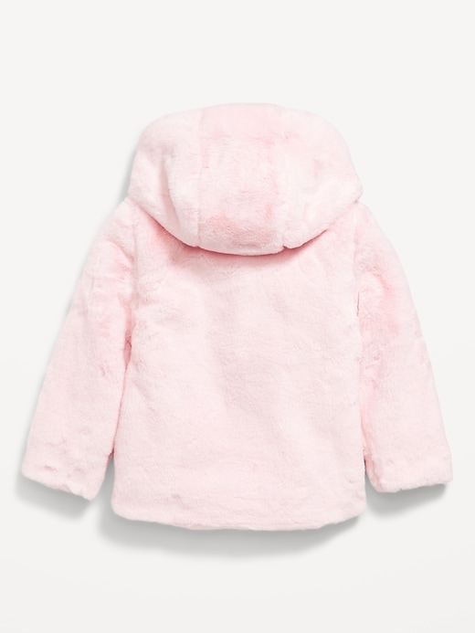 Image number 2 showing, Faux-Fur Hooded Coat for Toddler Girls