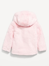 Image number 2 showing, Faux-Fur Hooded Coat for Toddler Girls