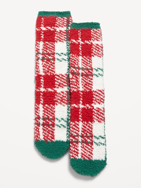 Cozy Socks for Men - Red/White Plaid