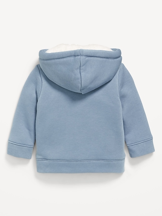Image number 2 showing, Logo-Graphic Sherpa-Lined Zip Hoodie for Baby