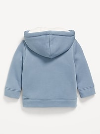 Image number 2 showing, Logo-Graphic Sherpa-Lined Zip Hoodie for Baby