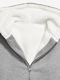 Image number 3 showing, Logo-Graphic Sherpa-Lined Zip Hoodie for Boys