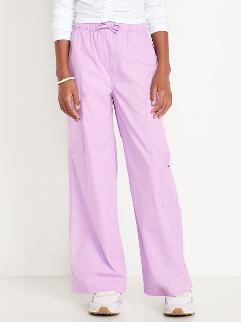 Pull-On Super Baggy Cargo Pants for Girls - Clary Sage