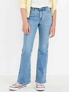Wow High-Waisted Flare Jeans for Girls