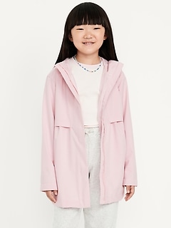 Water-Resistant Hooded Jacket for Girls