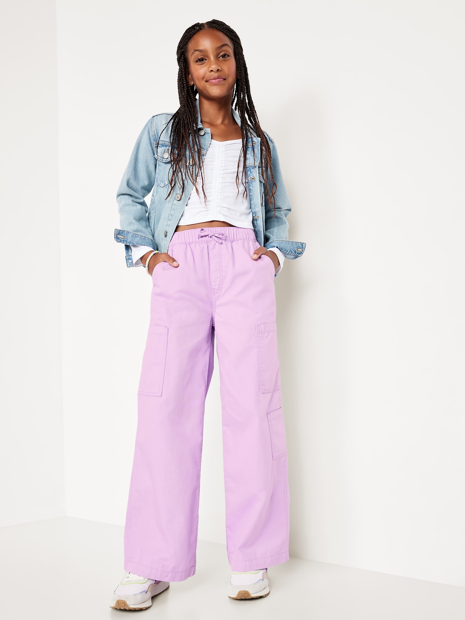 Pull-On Super Baggy Cargo Pants for Girls