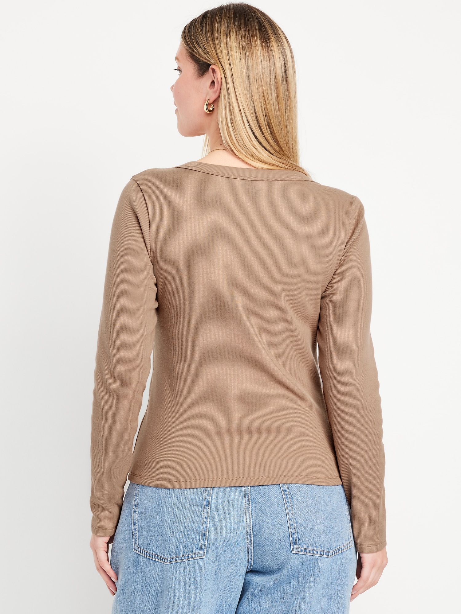 Cozy Snug Long-Sleeve V-Neck T-Shirt | Old Navy