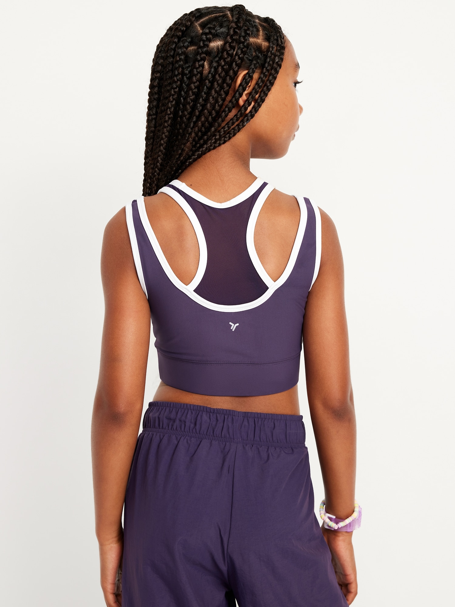 PowerSoft Strappy Longline Sports Bra for Girls