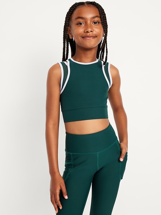 Image number 3 showing, PowerSoft Strappy Longline Sports Bra for Girls