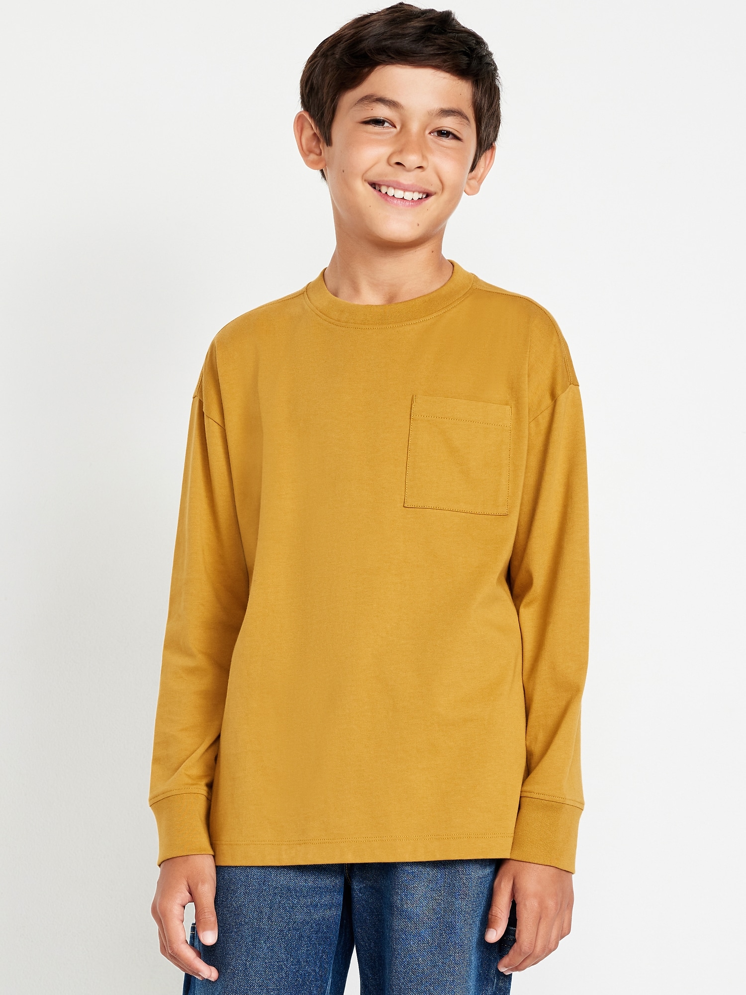 Oversized Long-Sleeve Pocket T-Shirt for Boys | Old Navy