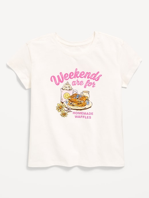 Image number 1 showing, Short-Sleeve Graphic T-Shirt for Girls