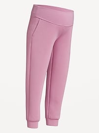 Image number 2 showing, Maternity Bounce Fleece Rollover-Waist Jogger Sweatpants