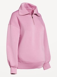 Image number 2 showing, Maternity Bounce Fleece Half-Zip Pullover