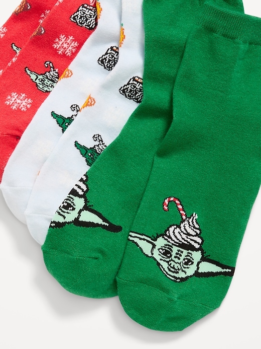 Image number 2 showing, Disney© 3-Pack Novelty Quarter Crew Socks for Women