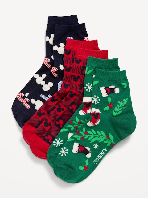 Disney© 3-Pack Novelty Quarter Crew Socks for Women - Mickey