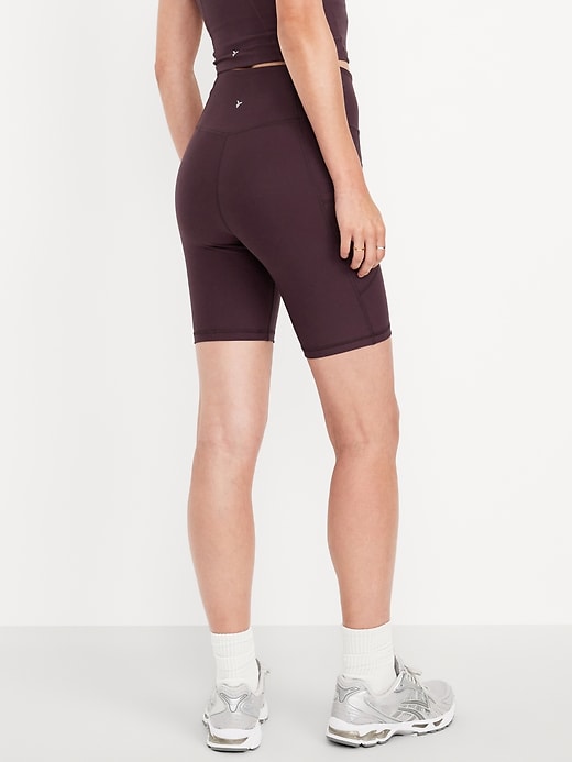 Image number 2 showing, High-Waisted PowerSoft Biker Shorts -- 8-inch inseam