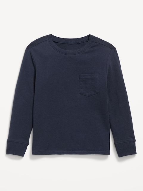 Long-Sleeve Pocket T-Shirt for Toddler Boys - In The Navy