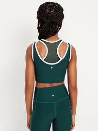 Image number 2 showing, PowerSoft Strappy Longline Sports Bra for Girls