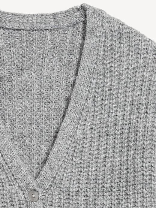 Image number 5 showing, Wool-Blend Shaker-Stitch Cardigan Sweater