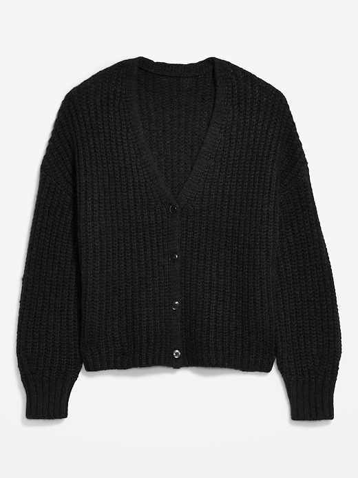 Image number 4 showing, Wool-Blend Shaker-Stitch Cardigan Sweater