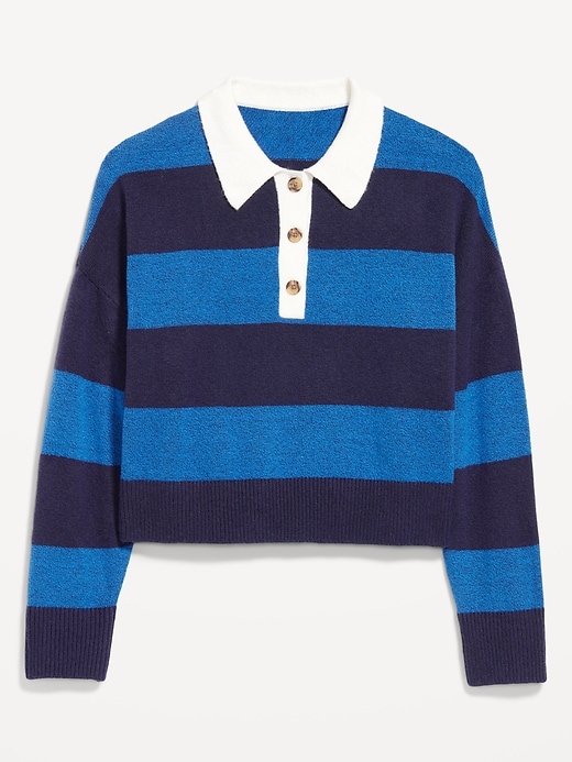 Image number 4 showing, SoSoft Crop Polo Sweater