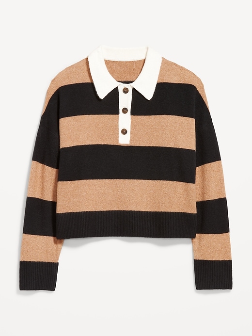Image number 4 showing, SoSoft Crop Polo Sweater