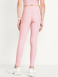 Image number 2 showing, High-Waisted PowerSoft Ribbed Performance 7/8 Leggings for Girls