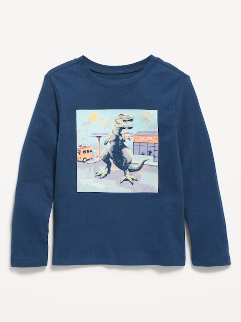 Long-Sleeve Unisex Graphic T-Shirt for Toddler - Dark Night