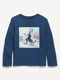 Image number 1 showing, Long-Sleeve Unisex Graphic T-Shirt for Toddler