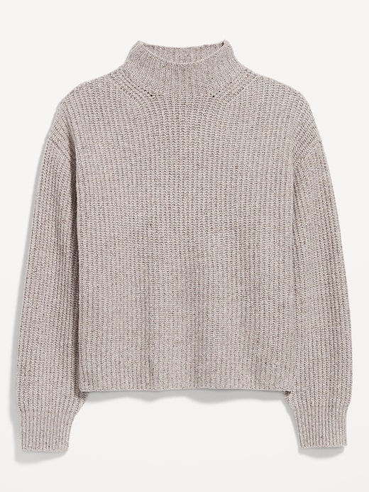 Image number 4 showing, SoSoft Cropped Mock-Neck Sweater