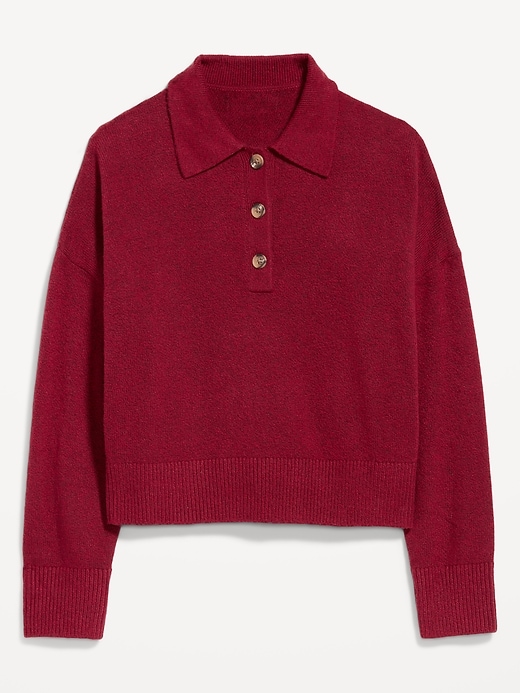 Image number 4 showing, SoSoft Cropped Polo Sweater