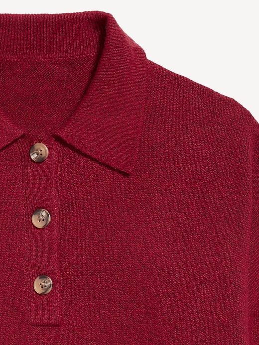 Image number 5 showing, SoSoft Cropped Polo Sweater
