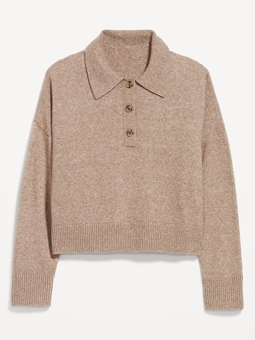 Image number 4 showing, SoSoft Cropped Polo Sweater
