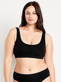 Image number 4 showing, Ruched Cotton Bralette
