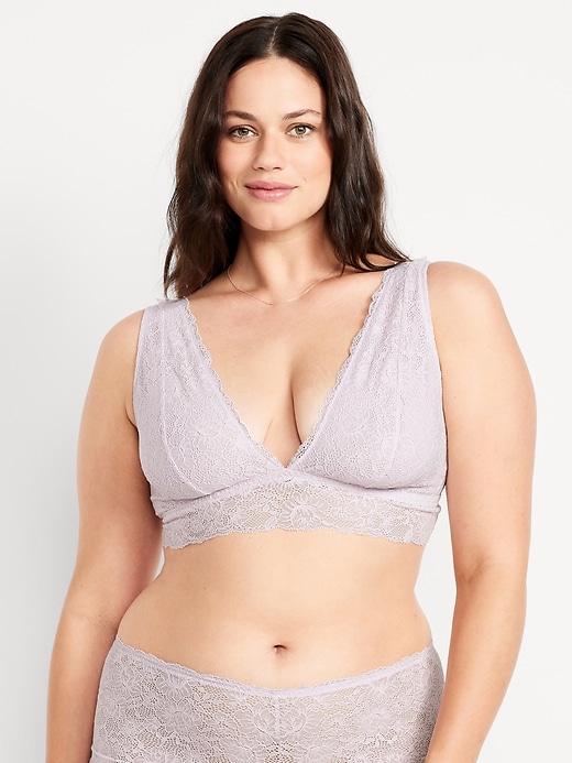 Image number 5 showing, V-Neck Lace Bralette
