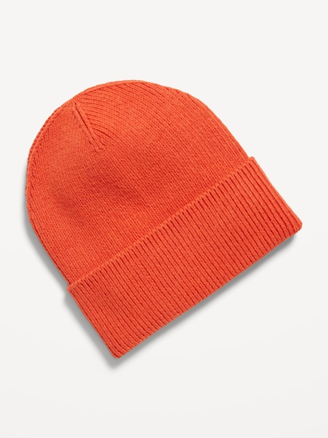 Wide-Cuff Ribbed Beanie for Men - Blaze Of Glory