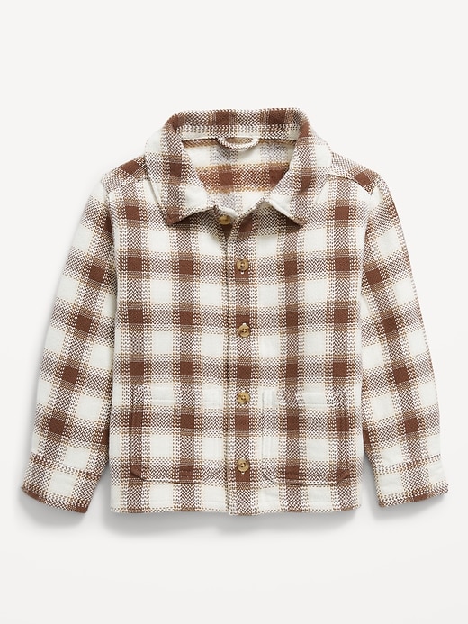 Image number 1 showing, Long-Sleeve Plaid Flannel Pocket Shirt for Toddler Boys