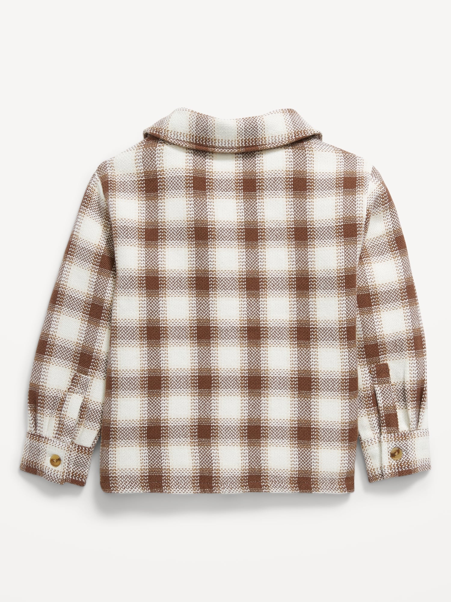Long-Sleeve Plaid Flannel Pocket Shirt for Toddler Boys