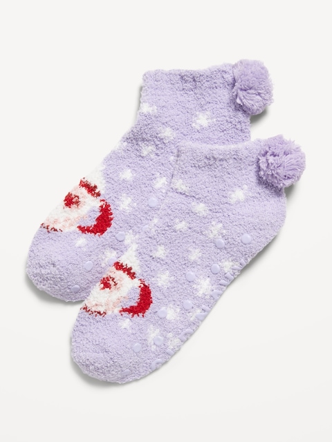 Cozy Ankle Socks for Women - Purple Mugs