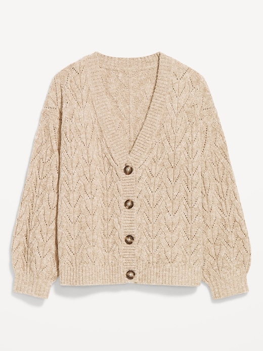 Image number 4 showing, Wool-Blend V-Neck Cardigan Sweater