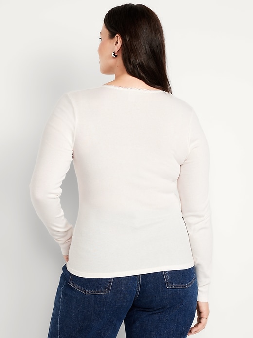 Image number 6 showing, Long-Sleeve Square-Neck Top